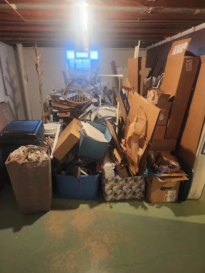 Roll-off dumpster container at job site for Yard Waste Dumpster Rental in Belgrade